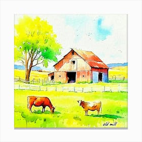 FM-25 THE FARMYARD Canvas Print