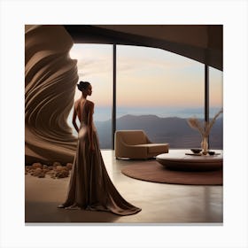 Woman In A Dress Canvas Print