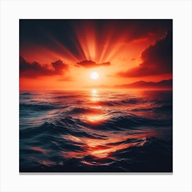 Sun setting 3 Canvas Print