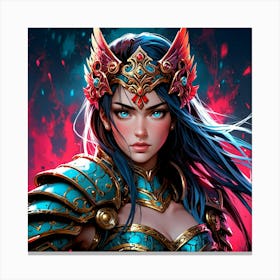 Default A Gracefully Fierce Anime Warrior Princess (4) 1 Canvas Print