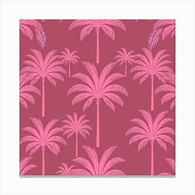 Pink Palm Trees 1 Canvas Print