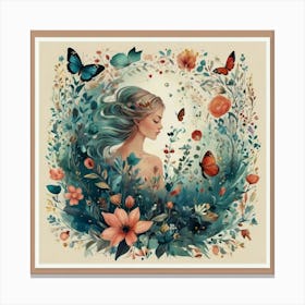 Lily Of The Valley The Magic of Watercolor: A Deep Dive into Undine, the Stunningly Beautiful Asian Goddess Canvas Print