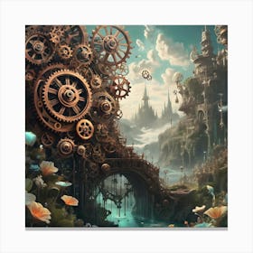 Ethereal Gears Of Life 10 Canvas Print