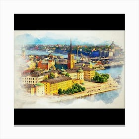 Stockholm City Canvas Print