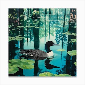 Loon In The Swamp Canvas Print