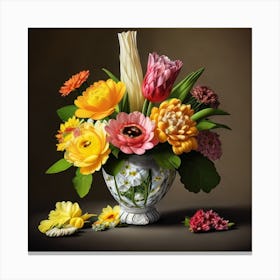 Flowers In A Vase 13 Canvas Print