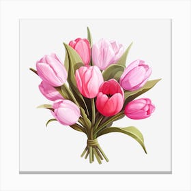 Pink Tulips 1 Canvas Print