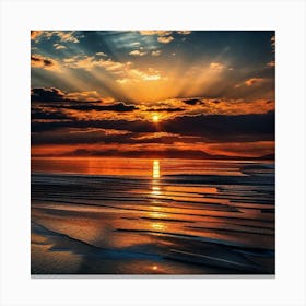 Sunset Over The Sea 5 Canvas Print