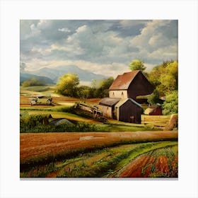 Quaint Farmland Canvas Print
