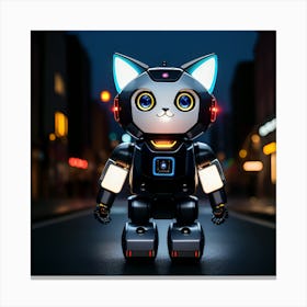 Robot Cat Canvas Print