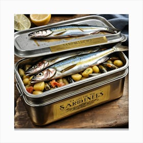 Traditional Sardines Can Canvas Print