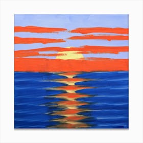 Sunset On The Water Canvas Print