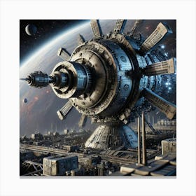 Aether Spear Destroyer Orbital Support Module 1024 Canvas Print