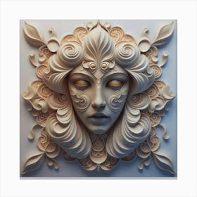 Face Sculpture Canvas Print