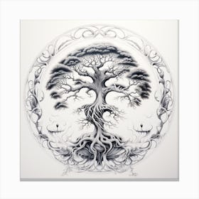 Tree Of Life drawing Canvas Print