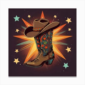 Cowboy Boots Canvas Print