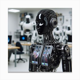 Robot In The Office 2 Canvas Print