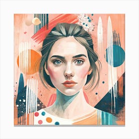 Abstract Portrait Of A Woman Canvas Print