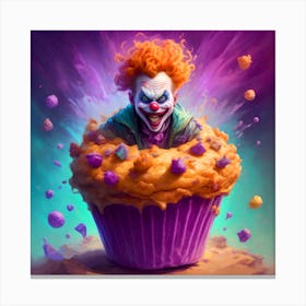 Joker In A Cupcake Canvas Print