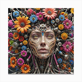 Robot Head Canvas Print