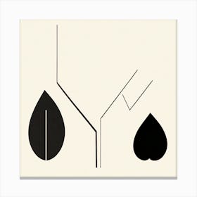 minimal leaves Canvas Print