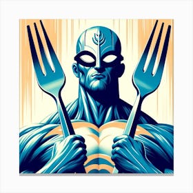 Fork man (Variant 1) Canvas Print