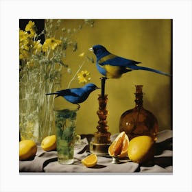 Blue Birds Canvas Print