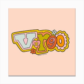 Virgo Doodle Letters Canvas Print