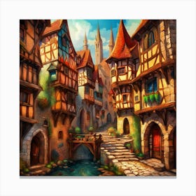 Medieval Town Canvas Print