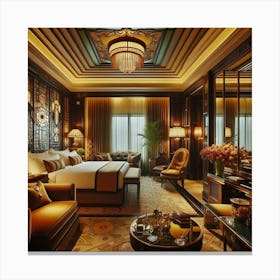 Chinese Hotel Room Canvas Print