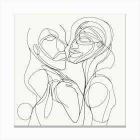 Kissing Couple Canvas Print