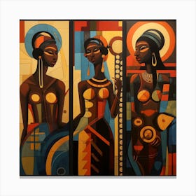 Three African Women 1 Canvas Print