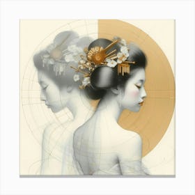 Creativel Geisha Illustration 121 Canvas Print