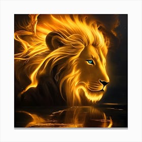 Lion Wallpaper Canvas Print