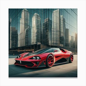 Supercar In The City 1 Canvas Print