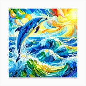 Dolphin Painting Canvas Print