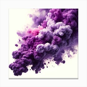 Purple Smoke - 3d Effect Canvas Print