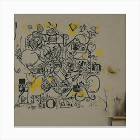 Doodle Wall Art Canvas Print