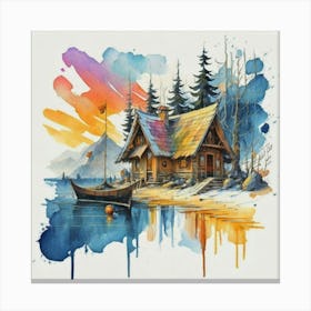 Stunning watercolor landscapes 19 Canvas Print