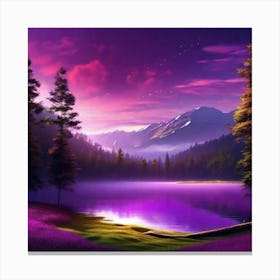 Purple Landscape Wallpaper 2 Canvas Print