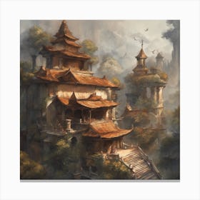 Chinese Village Canvas Print