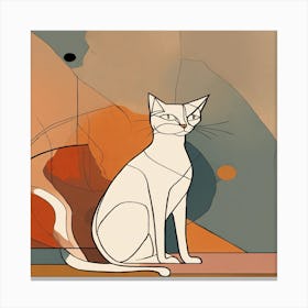 Abstract Cat Canvas Print