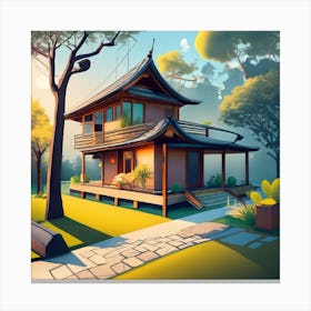 Japanese House Canvas Print