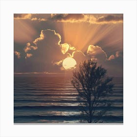 Sunset Stock Videos & Royalty-Free Footage Canvas Print