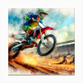 Motocross Rider 4 Canvas Print