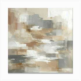 Abstract Art, Neutral Painting Beige, Grey 6 (1) Canvas Print