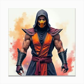 Mortal Kombat Ninja Fighter Concept Art (520) Canvas Print