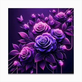 Purple Roses Wallpaper 7 Toile