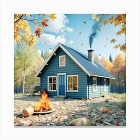 Cabin In The Woods Canvas Print