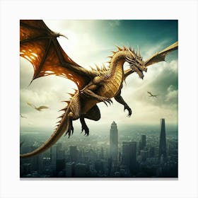 Rise Of The Orange Dragons By Land 1 Canvas Print